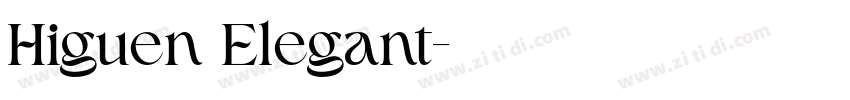 Higuen Elegant字体转换